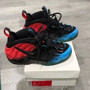 Men’s Nike Foamposite Pro Red and Blue Shoes